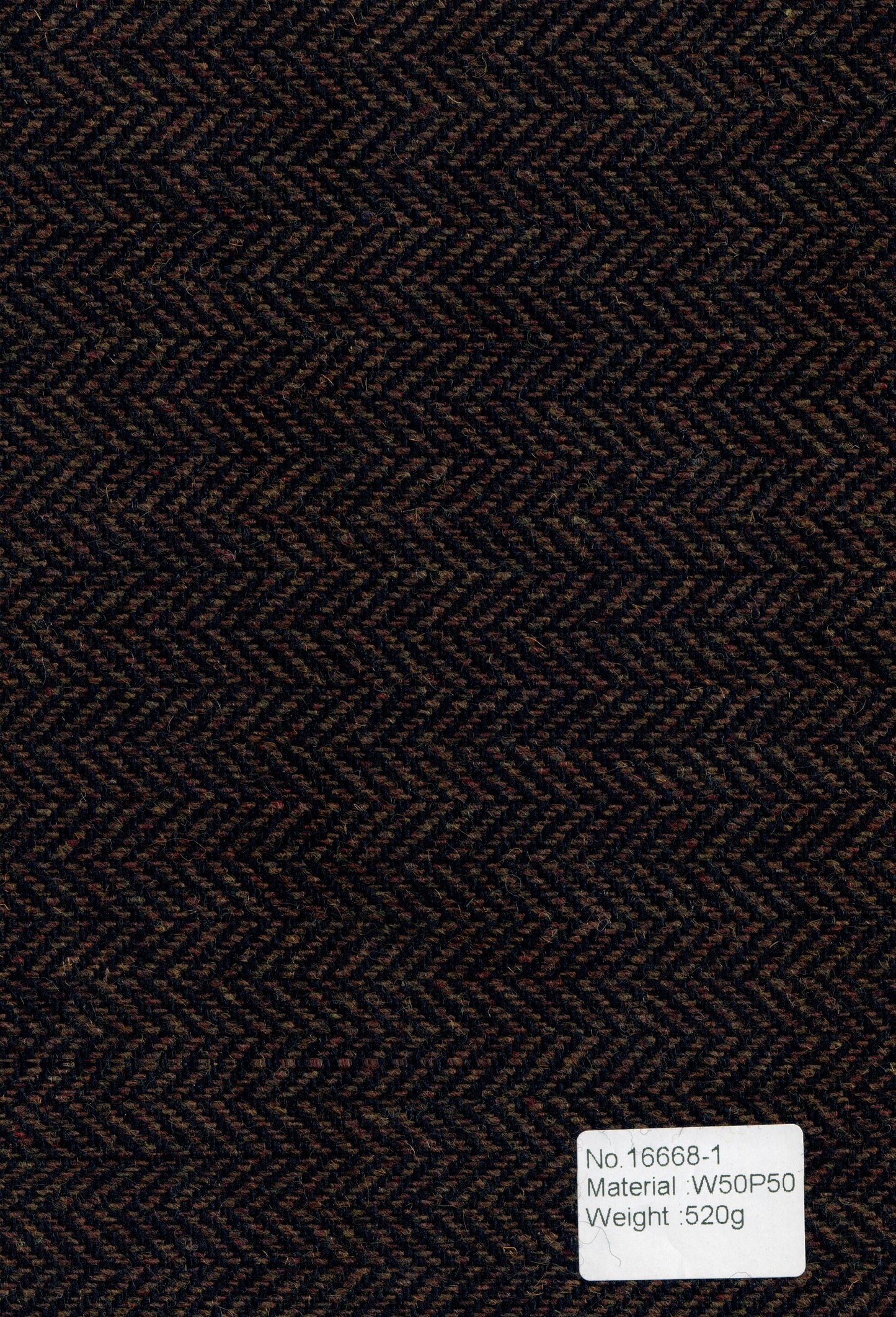 DARK BROWN HERRINGBONE TWEED