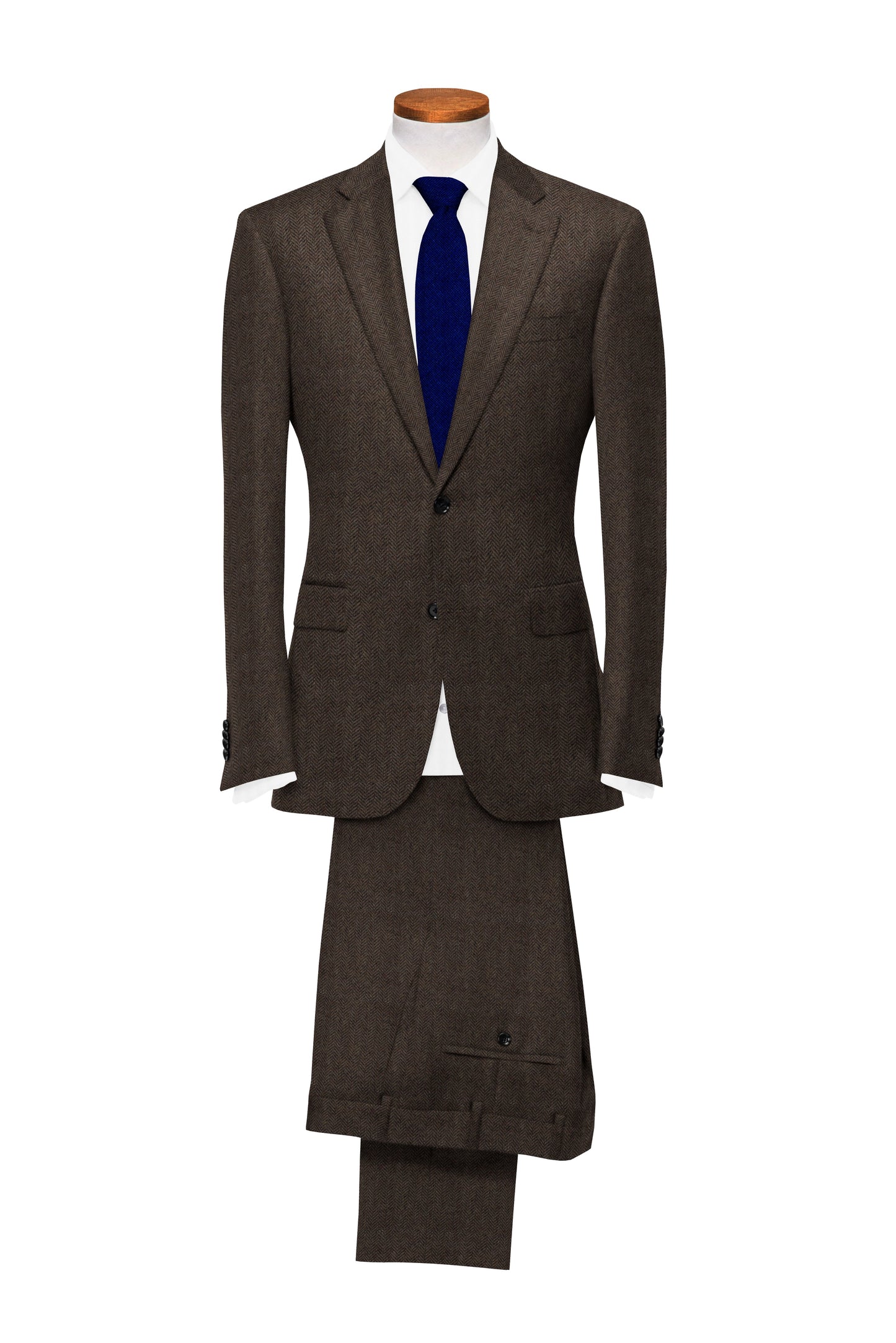 CLASSIC BROWN HERRINGBONE TWEED