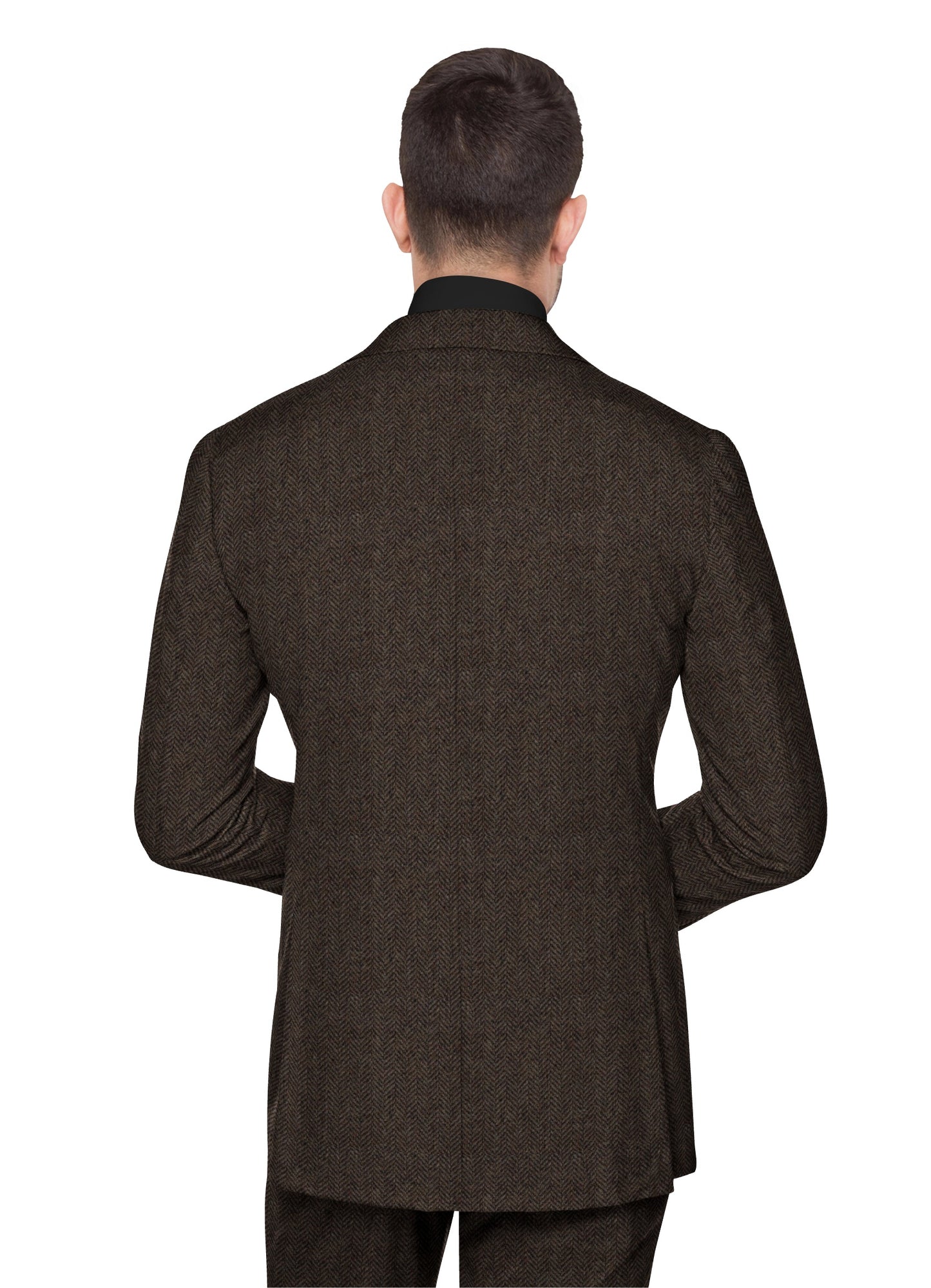 CLASSIC BROWN HERRINGBONE TWEED