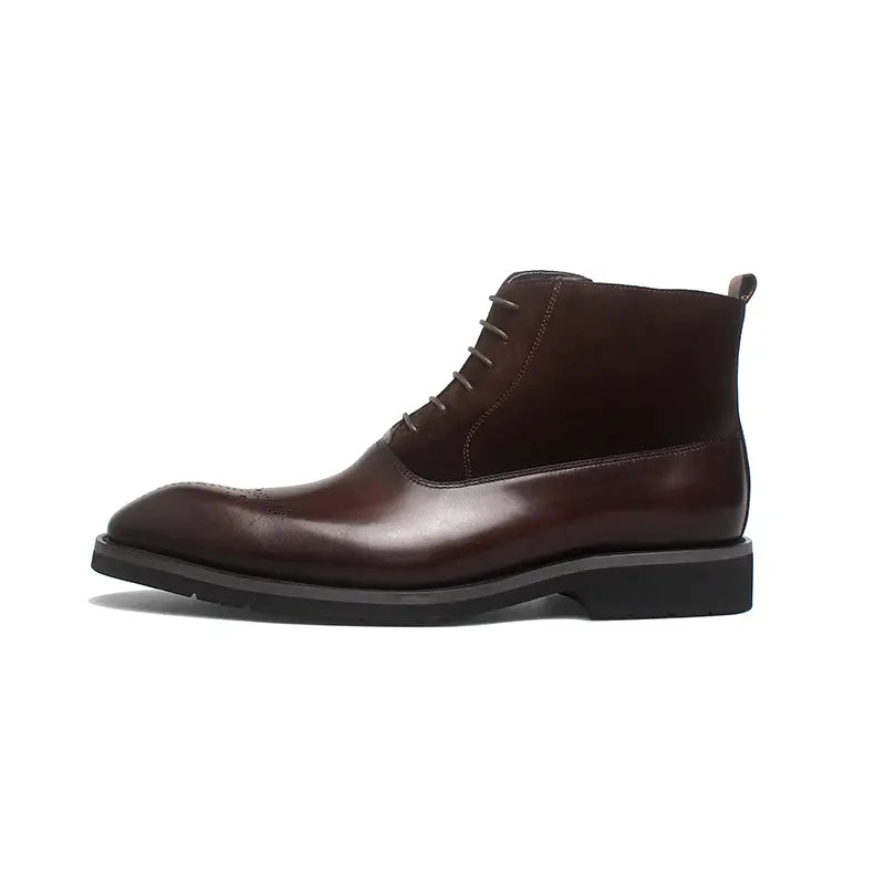 X4-P167 Two-Tone Patchwork Boot