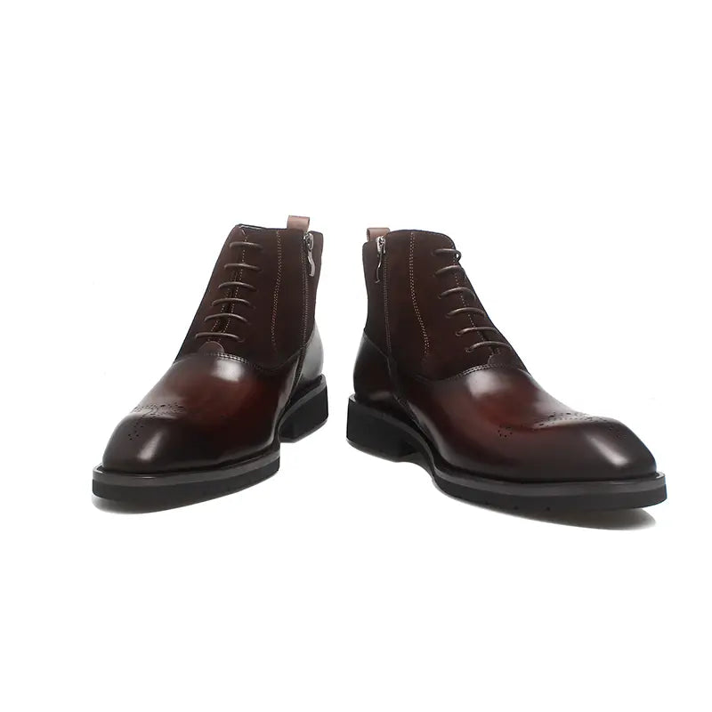 X4-P167 Two-Tone Patchwork Boot