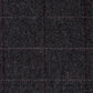 DARK GREY HERRINGBONE PLAID TWEED
